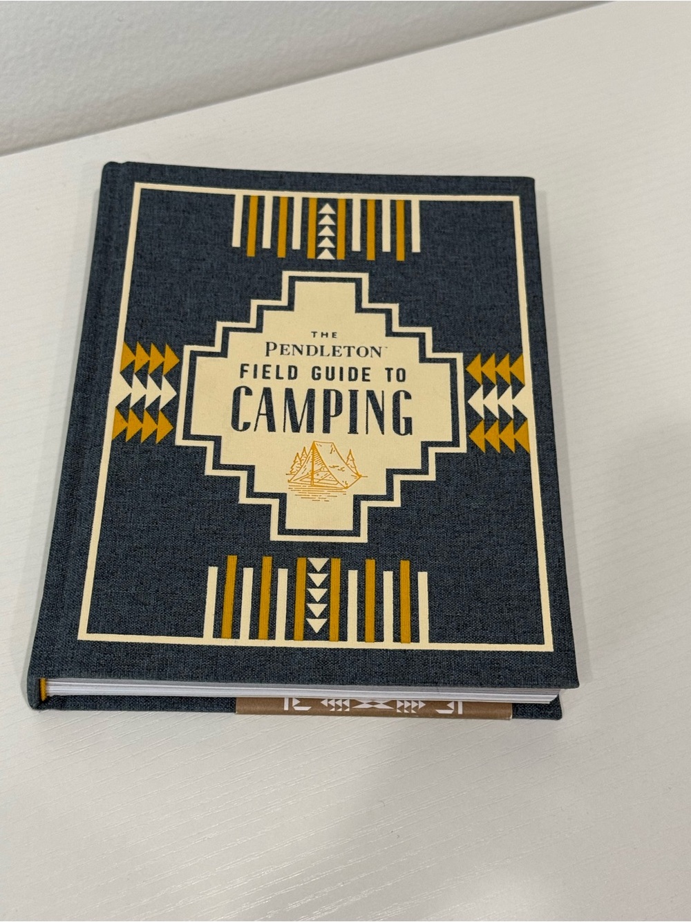 Pendleton Camping Field Guide — Navy, Gold & Cream Patterned Edge